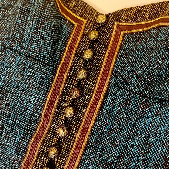 Rare Vintage Nanette Lepore Fall 2005 Runway Buttoned Bustier size 0 🤎🤍🩵 - Picture 5 of 11